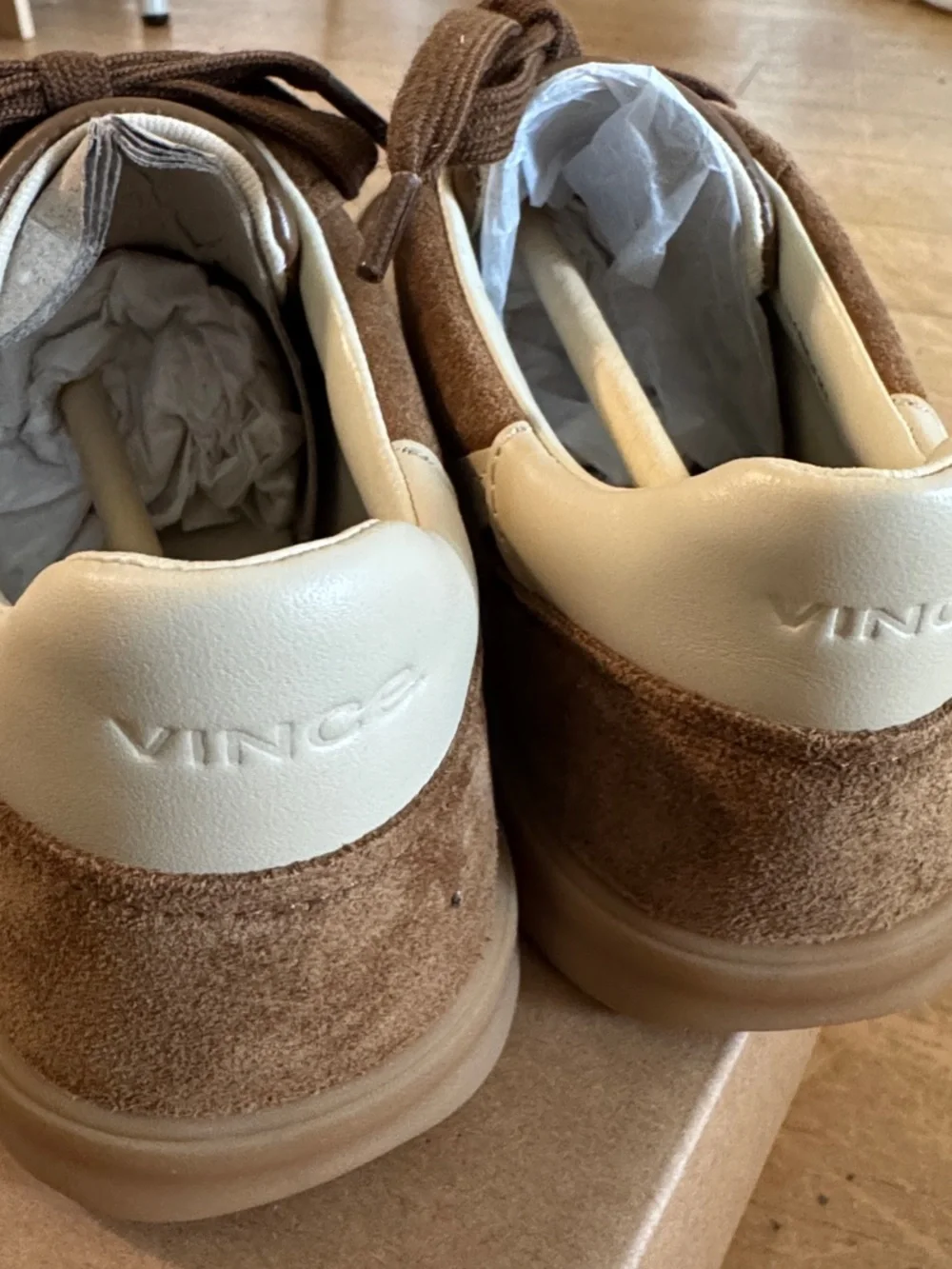 Vince Elmwood Oasis Sneaker in Brown with White Stripe